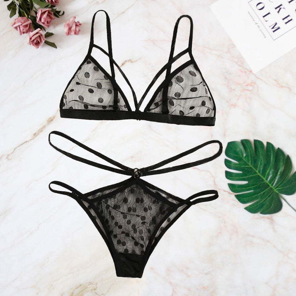 Lisa Lace trendy Sheer dot 2 Piece Bikini Lingerie Set Cutie Pie Lingerie Lisa Lace trendy Sheer dot 2 Piece Bikini Lingerie Set Cutie Pie Lingerie