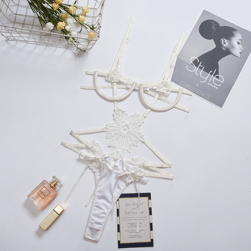 Claudia set see through snow flake body lingerie