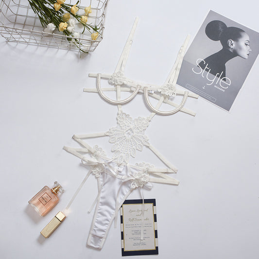 Claudia set see through snow flake body lingerie